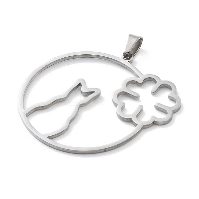 304 Stainless Steel Pendants STAS-I327-02P-04-1