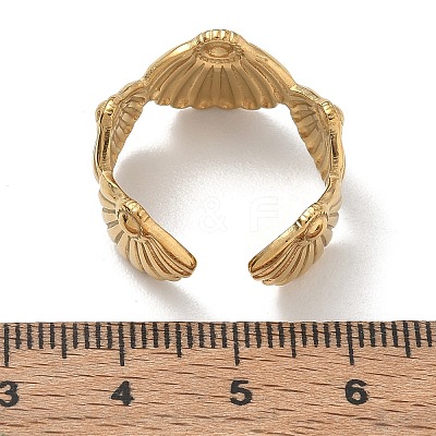 304 Stainless Steel Cuff Open Ring Setting SA-CBA37BC-08C-G-1