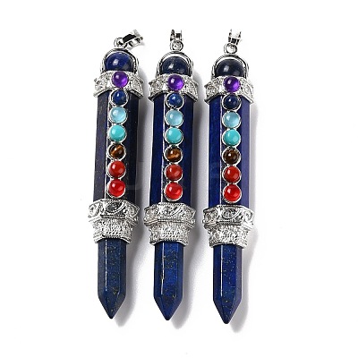 Chakra Theme Natural Lapis Lazuli Big Pendants G-I322-06P-03-1