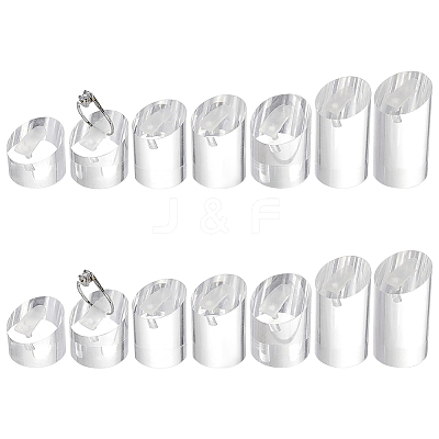 14Pcs 7 Styles Acrylic Ring Displays RDIS-FG0001-32-1