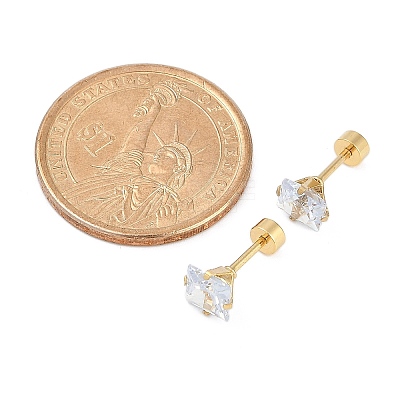 Square Glass Ear Fake Plugs EJEW-H105-24G-D-1