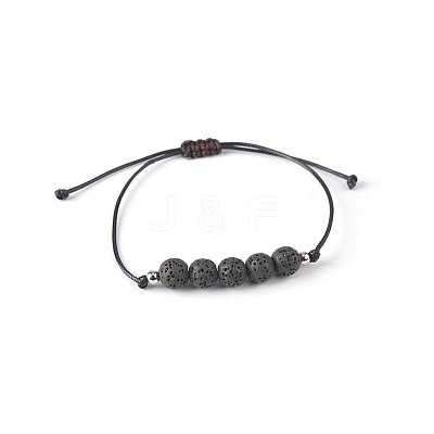Bohemian Adjustable Handmade Dyed Natuarl Lava Rock Braided Bead Bracelets for Women RX0209-4-1