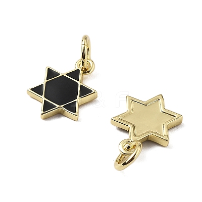 Brass Enamel Charms KK-Z114-13G-1