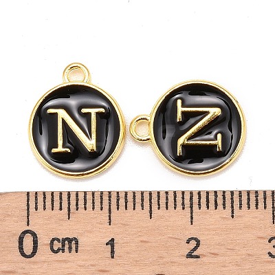Golden Plated Alloy Charms LS-ENAM-S118-02N-1