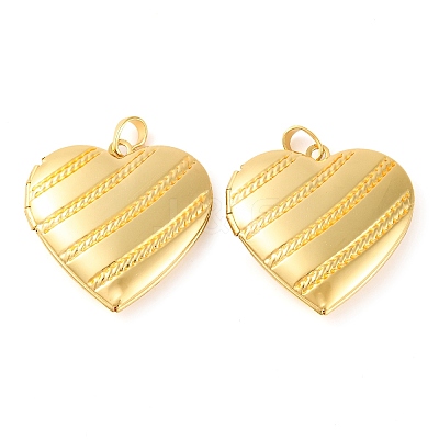 Rack Plating Brass Locket Pendant KK-H486-04G-02-1