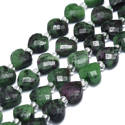 Natural Ruby in Zoisite Beads Strands G-K245-P01-02-1
