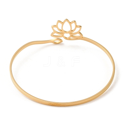 304 Stainless Steel Cuff Bangle BJEW-K234-01G-1