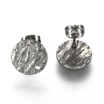 Non-Tarnish 304 Stainless Steel Stud Earring Findings STAS-I157-11B-P-1
