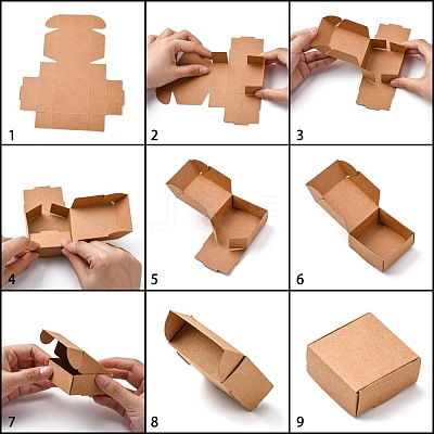 Kraft Paper Gift Box X-CON-K003-02A-01-1