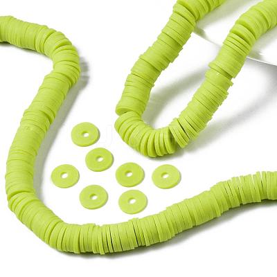 Flat Round Handmade Polymer Clay Beads CLAY-R067-10mm-10-1