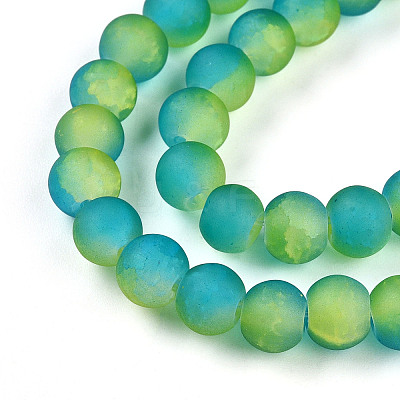 Crackle Glass Beads X1-GLAA-N009-6mm-10-1