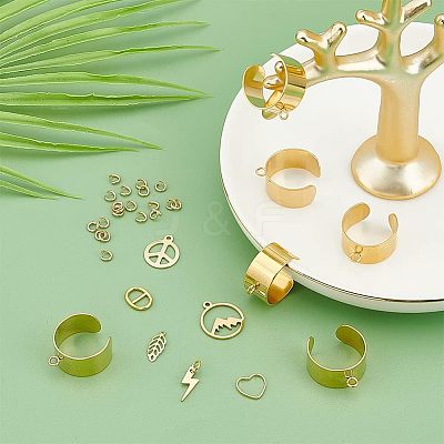 DIY Charm Cuff Ring Making Kit DIY-UN0003-67-1