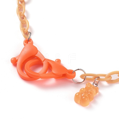 Personalized ABS Plastic Cable Chain Necklaces NJEW-JN03220-1