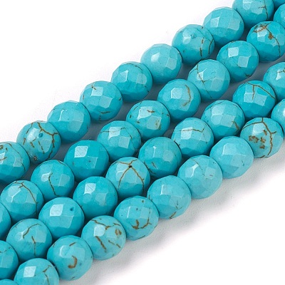 Synthetic Turquoise Beads Strands TURQ-L029-02-10mm-1