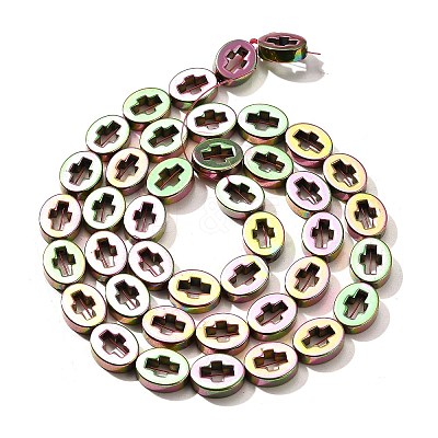Electroplated Synthetic Non-magnetic Hematite Beads Strands G-L613-Z01-02J-1