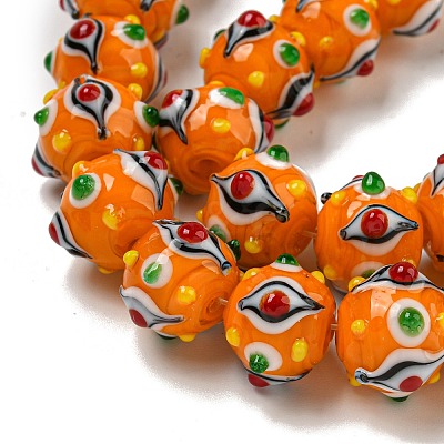 Handmade Lampwork Beads Strands LAMP-N025-05H-1