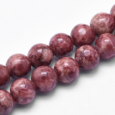 Natural Marble Beads Strands G-K211-8mm-D-1