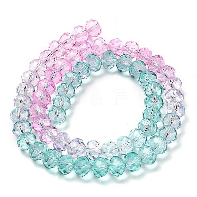 Transparent Painted Glass Beads Strands DGLA-A034-T8mm-A10-1