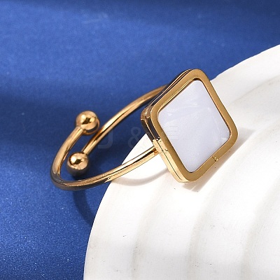 304 Stainless Steel Cuff Open Rings for Women RJEW-B161-01G-02-1