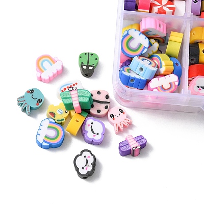 160Pcs 8 Style Handmade Polymer Clay Beads CLAY-YW0001-72-1