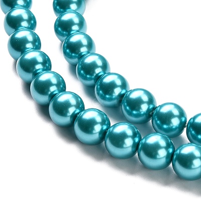 Eco-Friendly Glass Pearl Beads Strands HY-A008-12mm-RB073-1