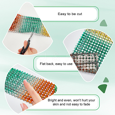 12-Row Resin Spike Stud Cone Flatback Punk Rock Trim Mesh Bead Craft FIND-GA0003-72B-1