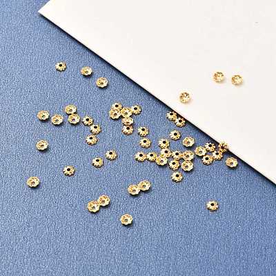 Brass Bead Cap KK-F824-028G-1