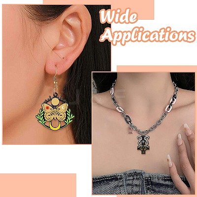 30Pcs 15 Styles Opaque Printed Acrylic Pendants OACR-CJ0002-43-1