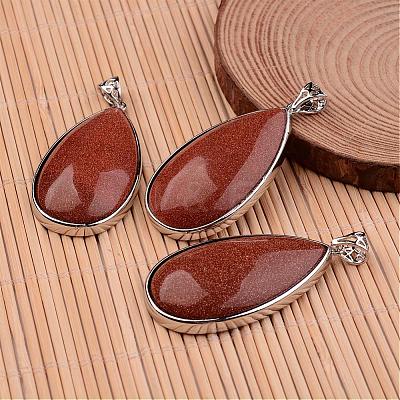 Natural & Synthetic Mixed Stone Big Pendants G-I184-M-1