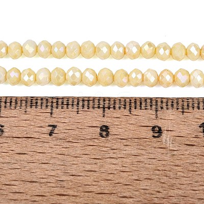 Anti-Tarnish Dyed Rondelle Glass Beads Strands EGLA-T021-3mm-17-10-1