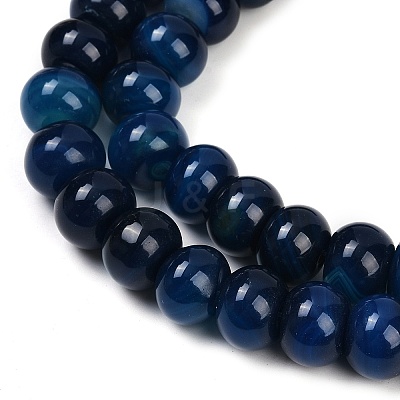 Dyed Natural Agate Beads Strands G-U030-A01-01-1