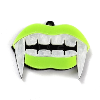 Western Style Fluorescent Acrylic Pendants LS-BACR-I001-01C-1