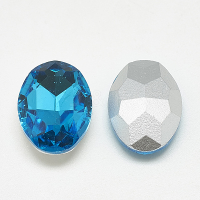 Pointed Back Glass Rhinestone Cabochons RGLA-T080-13x18mm-12-1