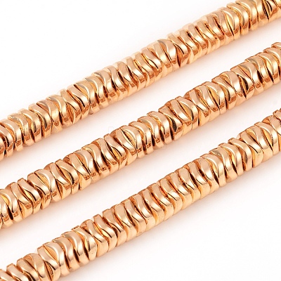 Electroplated Non-magnetic Synthetic Hematite Beads Strands G-F682-09-1