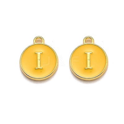 Golden Plated Alloy Enamel Charms ENAM-Q437-13I-1