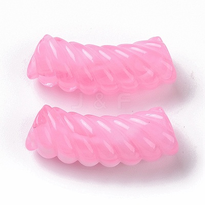 Two Tone Opaque Acrylic Beads X-OACR-A016-06-1