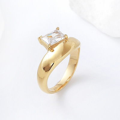 304 Stainless Steel Glass Finger Rings LS-MD8256-1-1