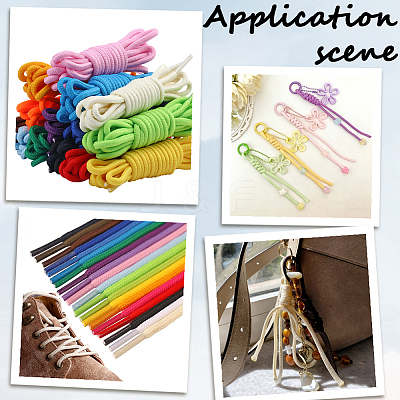 32 Strands 16 Colors Polyester Cord Shoelace AJEW-SP0004-80-1
