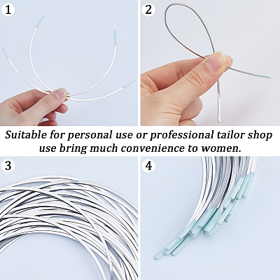 201 Stainless Steel Bra Underwire FIND-WH0421-34D-1