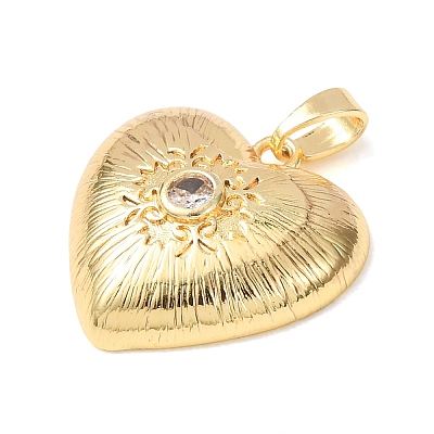 Valentine's Day Brass Micro Pave Cubic Zirconia Pendants CU-H001-02A-G-1