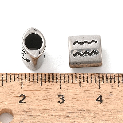 Oval with Constellation 304 Stainless Steel Beads STAS-E215-05AS-12-1