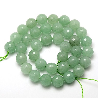 Natural Green Aventurine Beads Strands G-M037-10mm-01-1