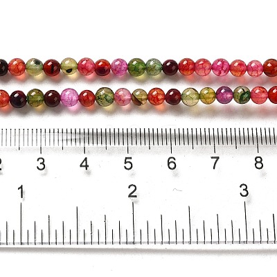 Dyed Natural Agate Beads Strands G-R262-4mm-1-1