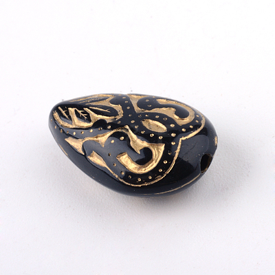 Teardrop Plating Acrylic Beads X-PACR-Q102-151B-1