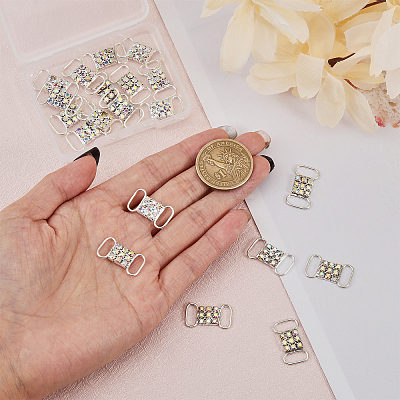 20Pcs Brass Rhinestone Buckles FIND-CA0008-35A-1
