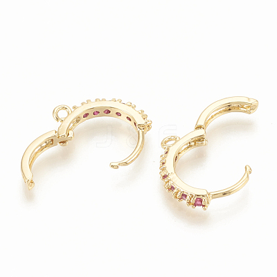 Brass Hoop Earring Findings KK-S345-064-1