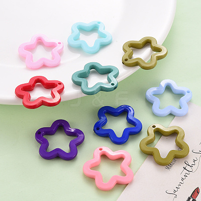 Opaque Acrylic Pendants X-MACR-S373-24H-1