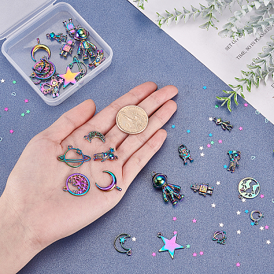 4 Sets 2 Style Alloy Pendants FIND-PH0002-53-NR-1