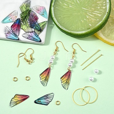 DIY Insects Wing Earring Making Kits DIY-YW0016-15-1