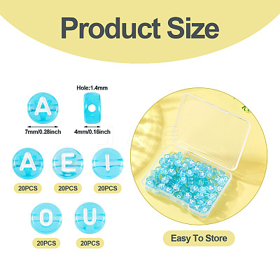 100Pcs 5 Styles Transparent Acrylic Beads TACR-TA0001-54C-1